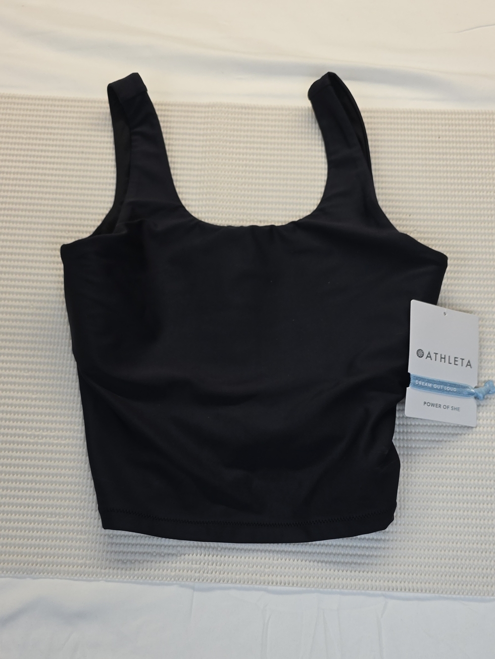 Athleta Black Cropped Tank Top girl XXL /16